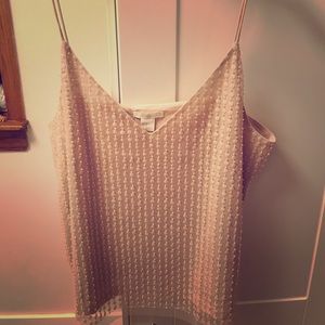 H&M cream sequined tank top cami